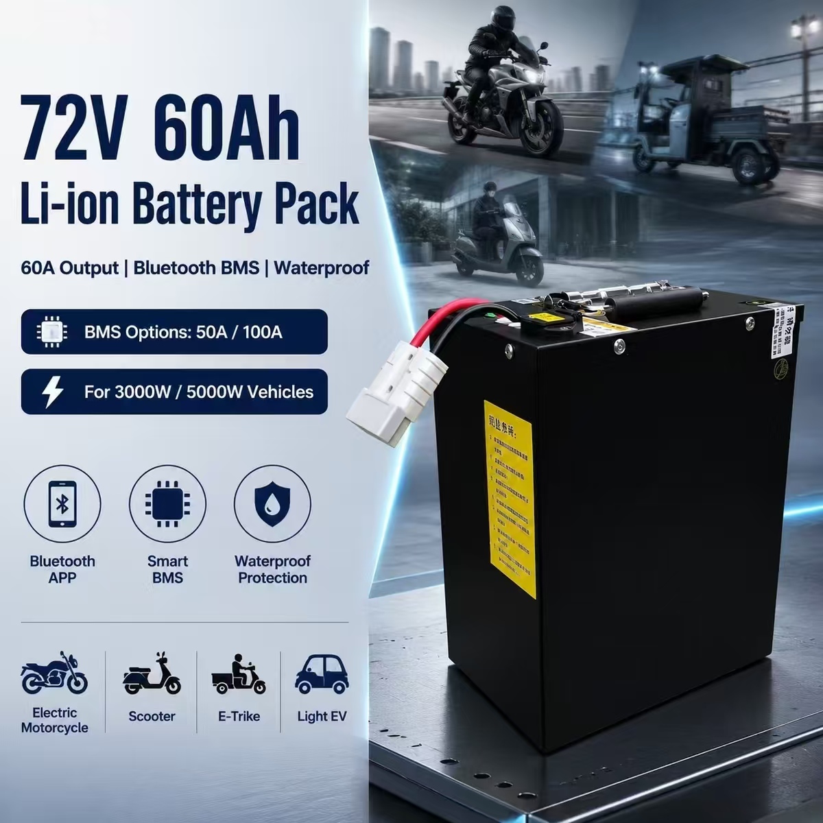 72V 60Ah 60A リチウムイオンリチウムポリマーバッ - 72V 60Ah Lifepo4 Battery Pack のレビューと価格