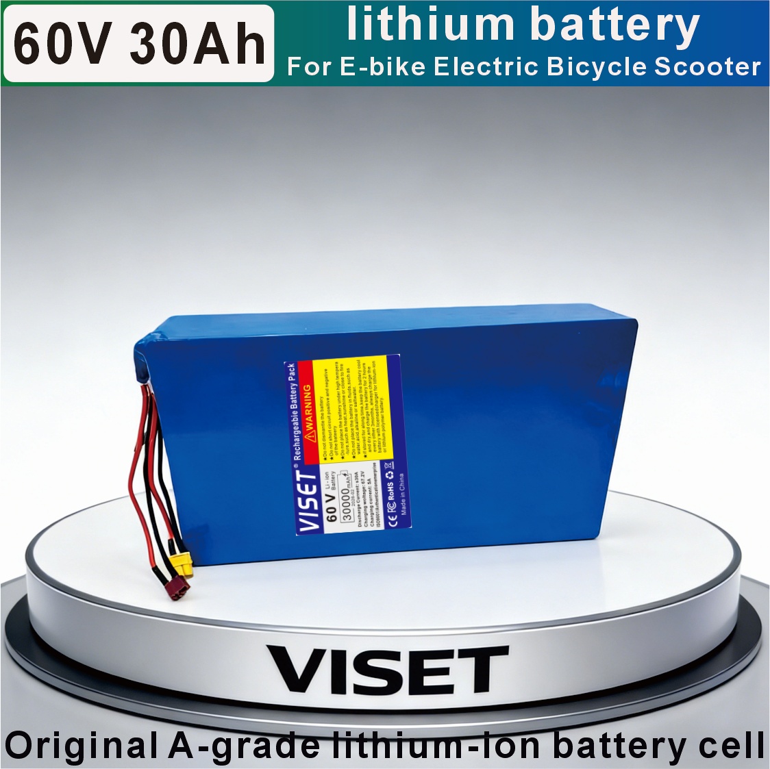 VISET 60V 30AH 自転車 18650 オートバイ - 60V 30Ah Electric Scooter Battery のレビューと価格