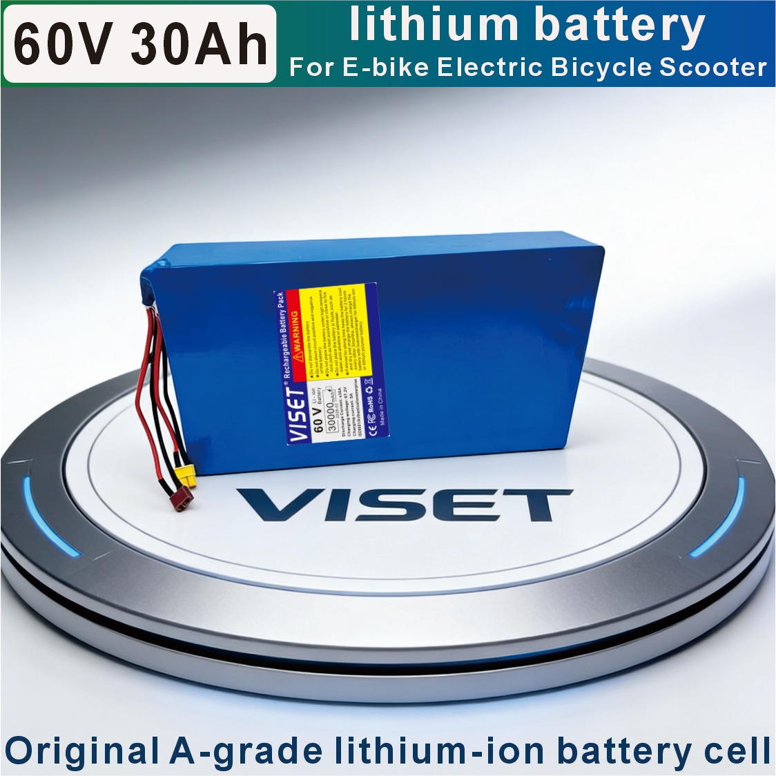 VISET 60V 30AH 自転車 18650 オートバイ - 60V 30Ah Electric Scooter Battery のレビューと価格