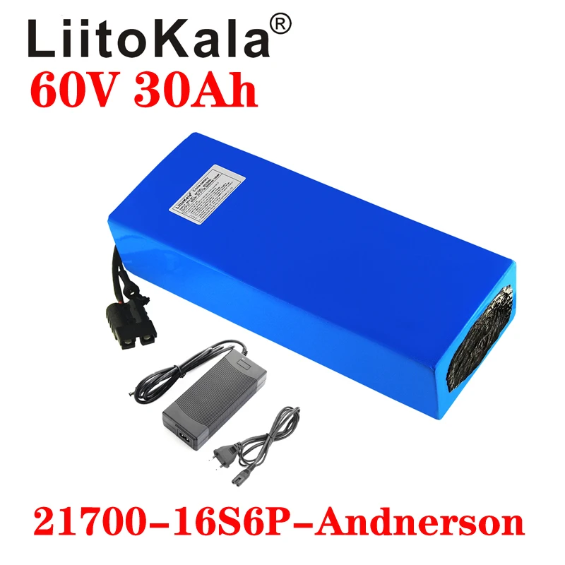 Liitokala-リチウム電池付き電動スクーター,60V, - 60V 30Ah Electric Scooter Battery のレビューと価格