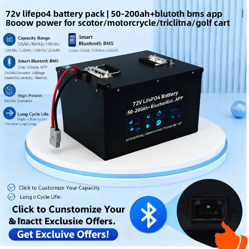 72V LiFePO4 バッテリーパック 50Ah-200A - 72V 60Ah Lifepo4 Battery Pack のレビューと価格