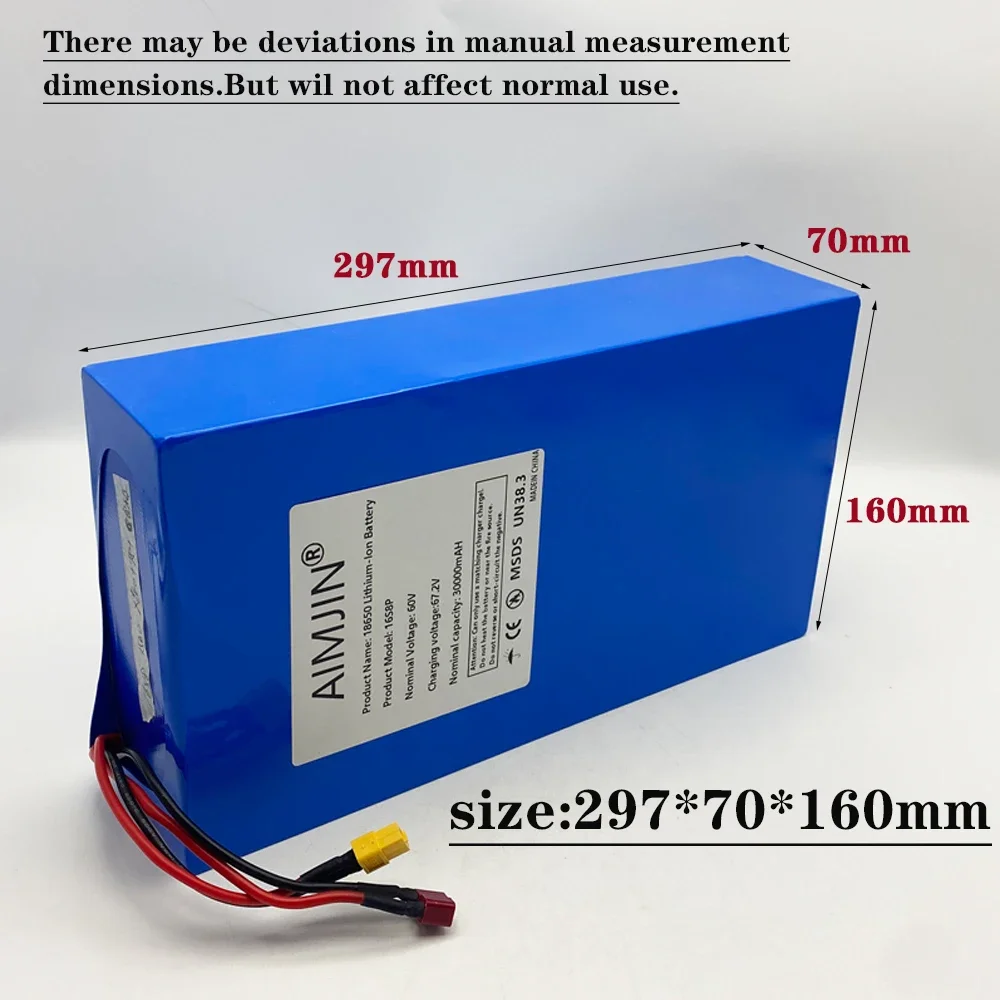 18650リチウムイオンバッテリーパック 60V 16S8P - 60V 30Ah Electric Scooter Battery のレビューと価格