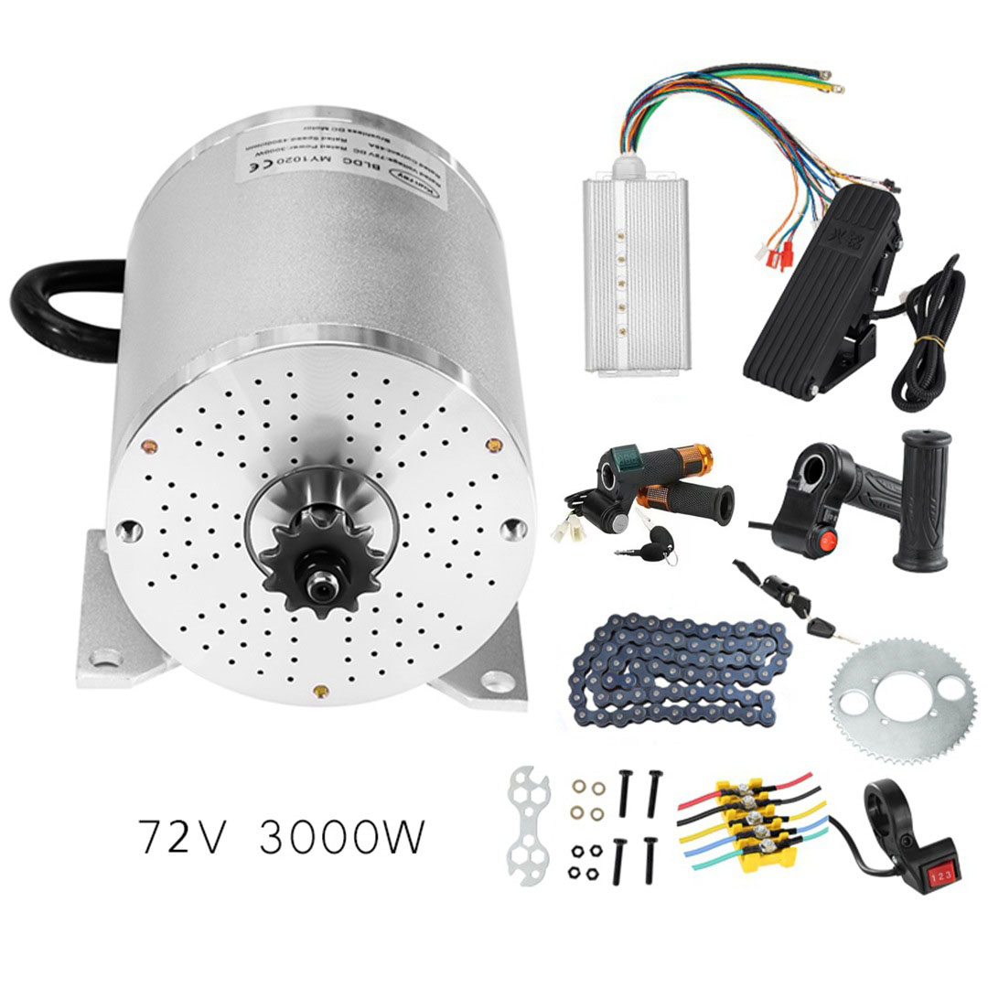 電動バイクカートモーターキット DIY MY1020 160 - Electric Motorcycle Conversion Kit 72V のレビューと価格
